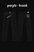 BLACK PURPLE FLARED JEANS
